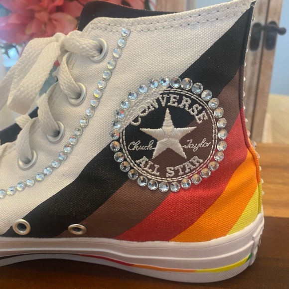 Converse Customized Diversity Equality Rainbow High-Top Sneakers - Picture 4 of 9